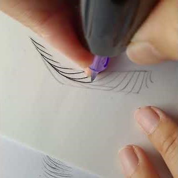 PMU Nano Feather Brow (Advanced Microblading by Tattoo Device) | Spine 3 Hairstroke Pattern on Latex