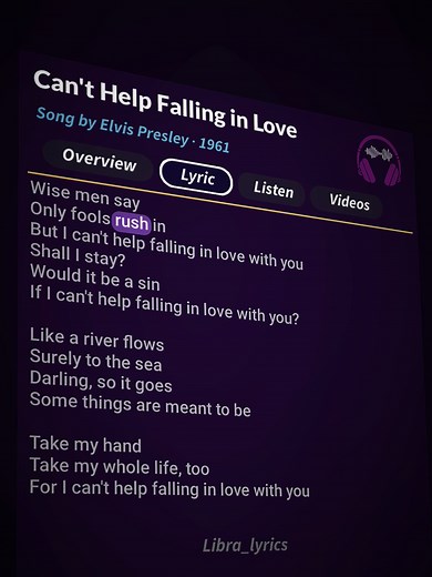 Can't help falling in love karaoke🫀🎧 #lyrics #karaoke #canthelpfallinginlove #lyricvideo #fyp