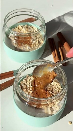Overnight Cinnamon Oats 🥣🤎