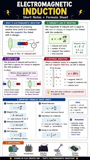 class 12 physics chapter 6 electromagnetic induction short note
