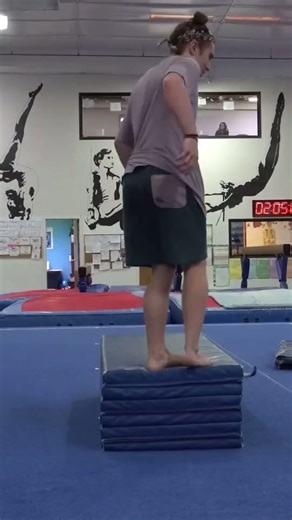 I tried teaching myself a backflip at the gym
