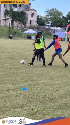 The Barbados National Senior Games continue today at the Barbados Community College (BCC), where the action is on with a friendly match of Walking Football between two teams. @barbadosnationalseniorgames 📸: Coretta Joe #NationalSeniorGames #BarbadosToday | Barbados Today
