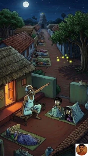Thaatha's Ghost Story at night|Tamil Village Summer Night|1990s Village Life Animation | Arivu Films