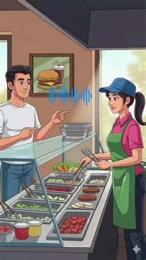 Ordering food in English is easy _ when you practice with real conversations. In this video, you'll learn how to order a chicken burger, ask questions and reply politely in English. You'll practice: ✔️ Ordering food at a restaurant ✔️Asking about combos, drinks, and prices ✔️ Speaking politely and confidently ✔️ Real-life English phrases you can use anywhere This lesson is perfect for: •English beginners •Students preparing for speaking practice •Anyone travelling or living abroad Want to improv