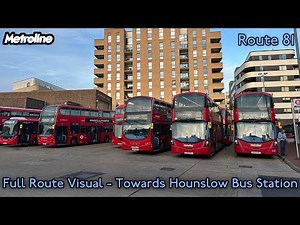 FULL ROUTE VISUAL ~ London bus Route 81 | Slough - Hounslow | Metroline (VW1397)
