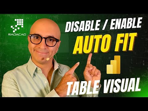 Power BI Table Visual Auto Fit Enable or Disable