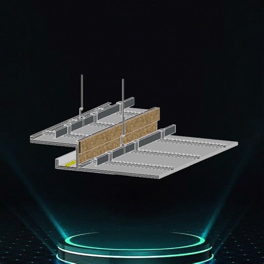 自建的BIM模型-天花轻钢龙骨灯槽暗藏灯带做法构造大样 超级好用Revit族@十加设计云
