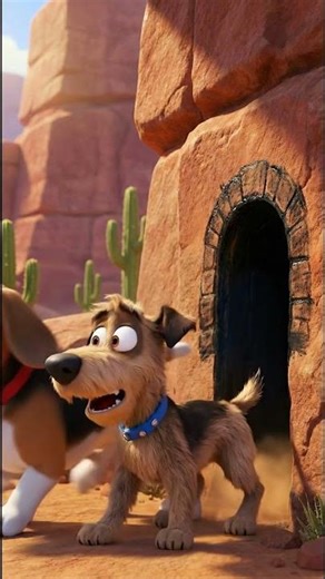 Cute Cartoon Hero Kicks Into Action! 😍🔥 | Epic AI Animation #dogs #dog #videoshort