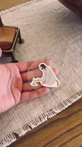 Jesus Keychain | Clear Glossy Vinyl Christian Gift, Silver Ring - Etsy