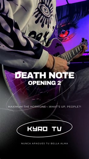 𝕶𝖄𝕽𝕺 on Instagram: "🔥 DEATH NOTE - OP 2 (What's Up, People?) 🔥 #guitar #guitarist #reels #deathnote #anime"