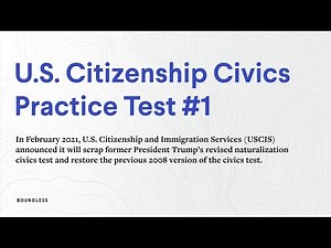 U.S. Citizenship Civics Practice Test #1