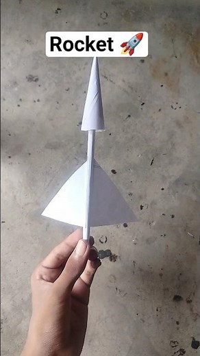 How to make a paper rocket flying , air blow origami rocket , made from straw #paper #shorts #plane