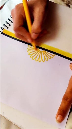 💛✍🏻Simple & Easy page border design//Cover page design #frontpage #shorts #trending