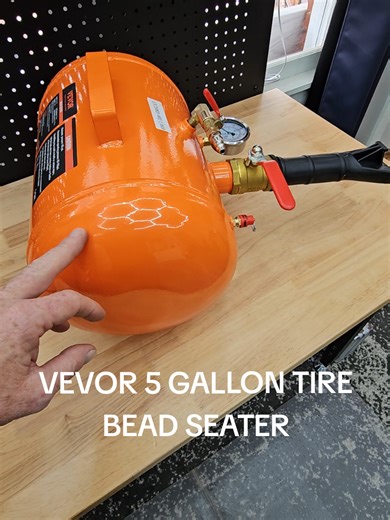 VEVOR 5 GALLON TIRE BEAD SEATER, 145 PSI MAX PRESSURE, UP TO 24.5 TIRES, CARS, TRUCKS, TRACTORS, OIL FILLED GAUGE, POP OFF VALVE. #tirebeadseater #beadseater #tiktokshopcreatorpicks #tiktokshopspringglowup #greenish @VEVOR Store @CreatorCollab_Mabel @Haidee_Collab
