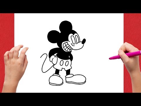 How to Draw Mickey Mouse from FNF (Friday Night Funkin) 🎨
