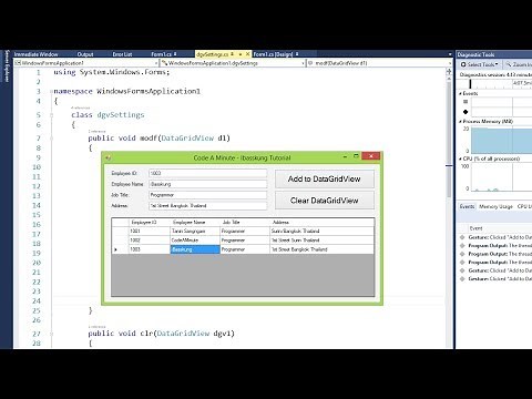 C# Tutorial - How to access DataGridView control from another class