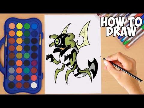 How to draw Stinkfly | Step by step | Ben 10