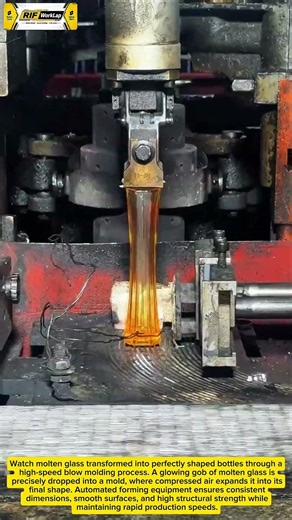 How Glass Bottles Are Blow Molded at High Speed | Amazing Glass Manufacturing Process