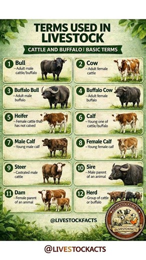 short: 7 Cattle & Buffalo Basic Terms Explained 🐄 | Livestock Terminology (Easy Guide)