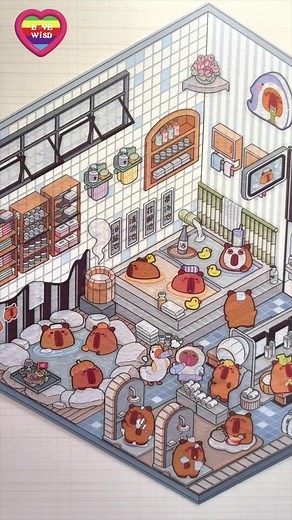 Capybara Hot Spring ASMR Creative Stickers