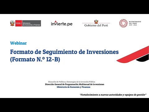 Seguimiento a la ejecución de inversiones - Formato N.°12- B