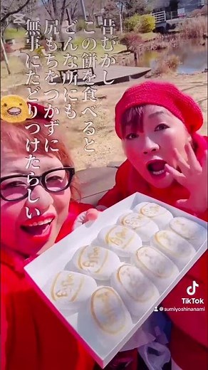 ふるさと埼玉で幻の開運フード『四里餅』しりもち＃ブギ子とウギ子＃しのざき美知＃埼玉県＃飯能市＃開運女子旅＃埼玉名物＃大里屋＃四里餅＃銘菓