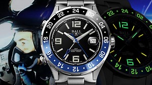A True Ease-of-Use Pilot GMT - Now with black-blue ceramic bezel. https://shop.ballwatch.ch The new Roadmaster Pilot GMT features our quick-set push buttons to independently jump the local 12-hour hand with uninterrupted precision, while our quick-jump date control eliminates the need to circle the dial. Complete with a virtually-scratchproof black-blue two-tone ceramic bezel and bright self-powered micro gas lights, the 40mm Pilot GMT is the quintessential travel chronometer. Limited to 1000 pi