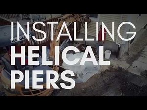 Installing Helical Piers for Foundation Repair - Acculevel Inc