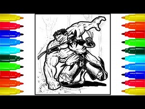 Wolverine Hulk Fierce Battle Coloring Pages