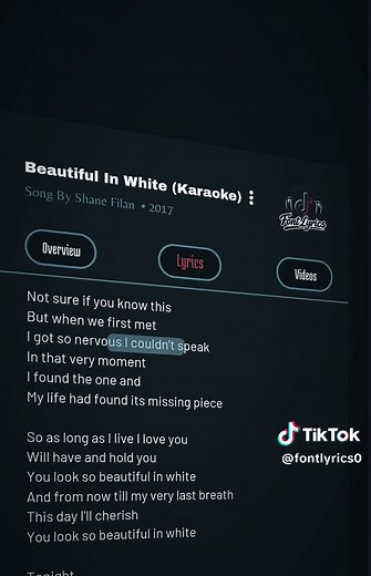 Karaoke Version of Beautiful In White by Shane Filan