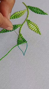 How to embroidery tutorial flower stitch double chain basic | Rup Handicraft