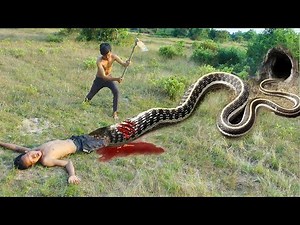 Primitive Technology | Easy Snake Trap Using Big PVC & Bucket Catch 2 Python Snake
