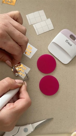 Making earrings using acrylic blanks and Cricut