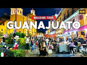 Guanajuato, MEXICO - Magical Night in The Centro of Guanajuato 4K Walking Tour
