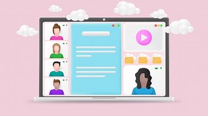 Video conference online meeting virtual conference video call 3d vector illustration | Premium Vector