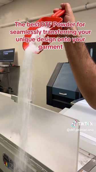 The best DTF Powder for seamlessly transferring your unique design onto your garment #dtffilm #dtfsupplier #dtfink #dtfprinter