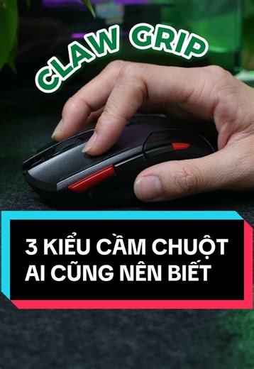 3 cách cầm chuột phổ biến: Palm, Claw, Fingertip. Mỗi kiểu thể hiện phong cách riêng – chọn đúng chuột E500 Pro để tối ưu hiệu suất làm việc và chơi game! #TikTokShop1111 #SaleVuiVoDoi #TikTokShopFunFest #beizunvietnam #kinhcuongluciphone