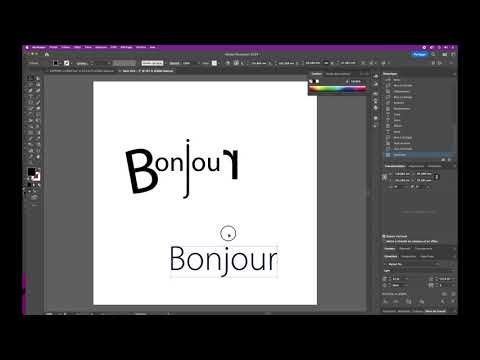 TUTO ILLUSTRATOR 5 : vectorisation texte - degroupage - deformation - miroir