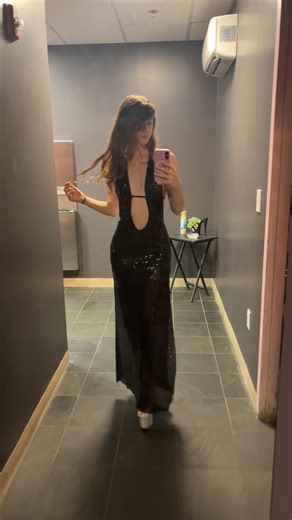 I don’t think Tik Tok has seen this dress 🤫 #lbd #pleasers #heels #gown #sparkles