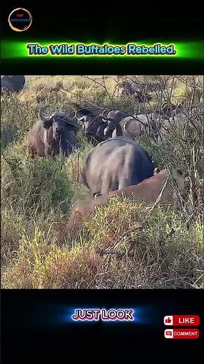 The Buffalo Charged... But Did the Lioness Expect It?