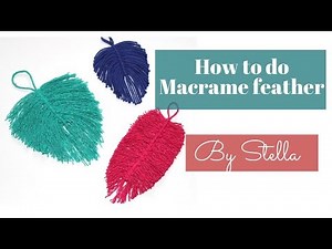 How to do a macram feather. By Stella