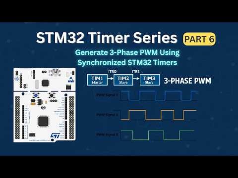 STM32 Timers (Part 6): How to Generate 3-Phase PWM Using Timer Synchronization
