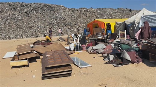 Wild dogs, disease threaten displaced Gaza families living in landfill