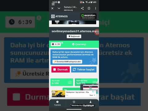 Aternosda nasıl sunucu kurulur onu gosterdim Abone olub like atmayı unutmayın