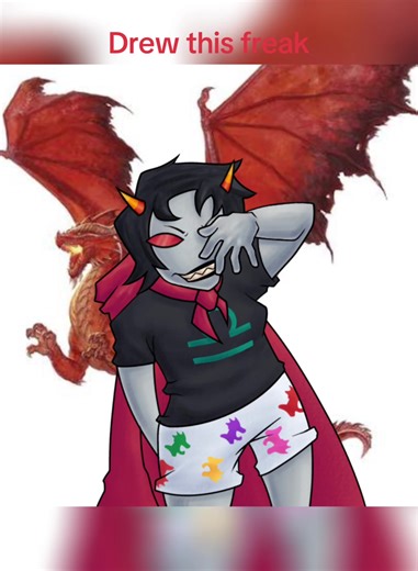Drew this freak… terezi 😼😼🫰 #homestuck #homestuckfanart #art #fanart #terezipyrope