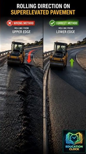 Why Rolling Starts From the Lower Edge on Highways I Proper Rolling Technique for Superelevated Road