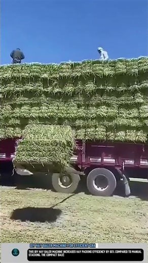 DIY Hay Baler Machine for Efficient Grass Packing and Transport