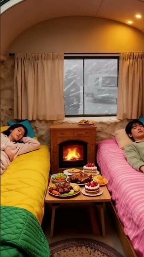 heavy snowfall relaxation cozyvibes bedroom relaxation