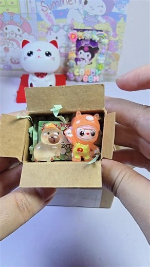 packing mini labubu hello kitty cookie mymelody capybara p5 #satisfying #sanrio #shorts #funny #diy