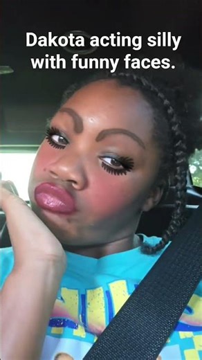 Dakota acting silly. Listen to the song and making funny faces. I love it!! ❤️😁